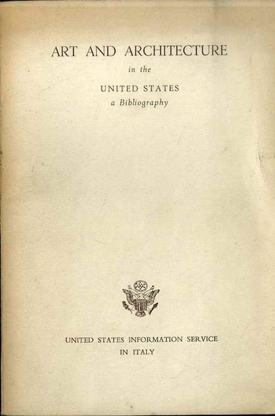 Art and architecture in the United States: a bibliography.