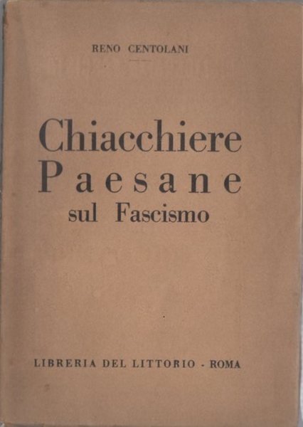 Chiacchiere paesane sul fascismo.