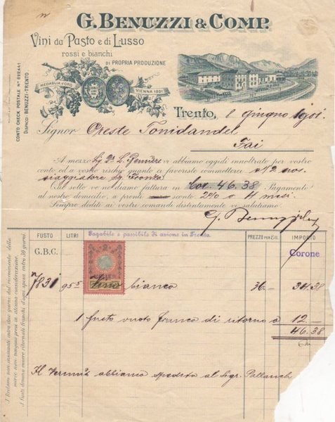 G. Benuzzi & Comp.: vini da pasto e di lusso: …