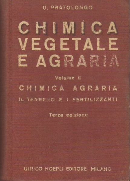 Manuale di chimica vegetale e agraria: Vol. II - Chimica …