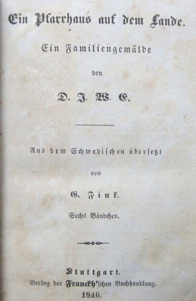 Ein Pfarrhaus auf dem Lande: ein FamiliengemÃ¤lde.