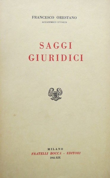 Saggi giuridici.