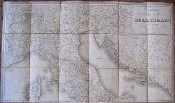 Carta statistica e postale dell'Italia.