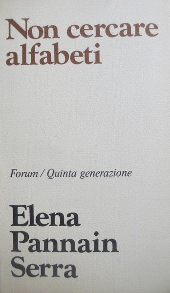 Non cercare alfabeti.