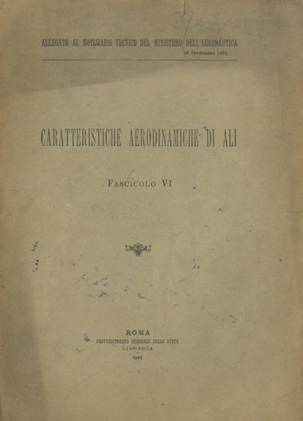 Caratteristiche aerodinamiche di ali: fascicolo VI.