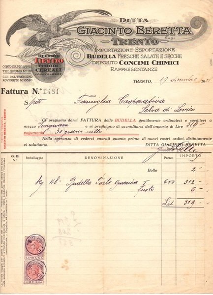 Ditta Giacinto Beretta: Trento.