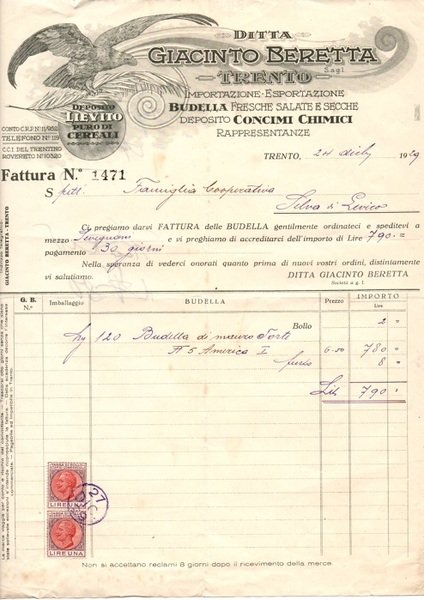 Ditta Giacinto Beretta: Trento.