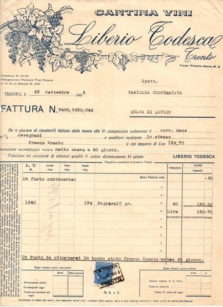 Cantina Vini Liberio Todesca: Trento.