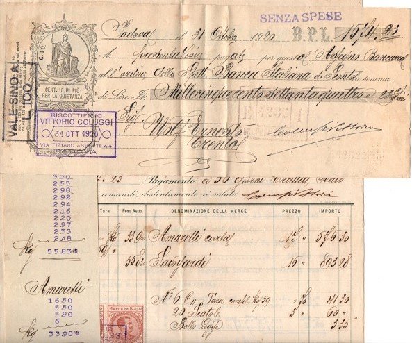 Premiato biscottificio Vittorio Colussi: Padova.