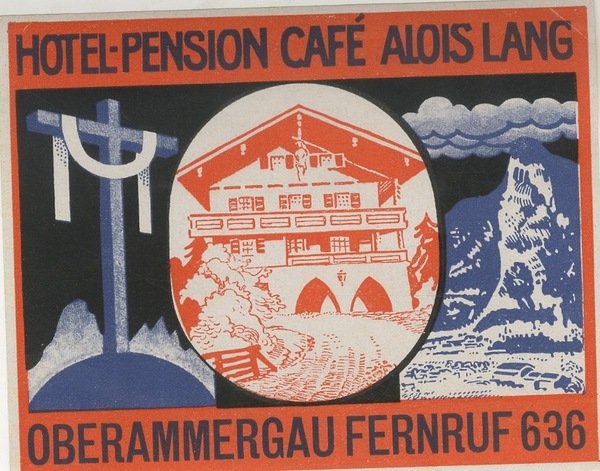 Hotel pension CafÃ© Alois Lang, Oberammergau.