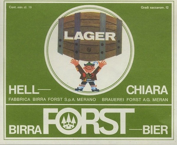 Birra Forst Lager Hell chiara.