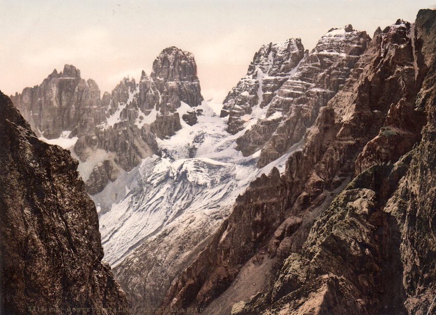 8716. P.Z. - Monte Cristallo - Gletscher & Piz Popena.