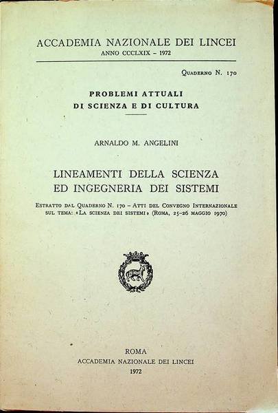 Lineamenti della scienza ed ingegneria dei sistemi.