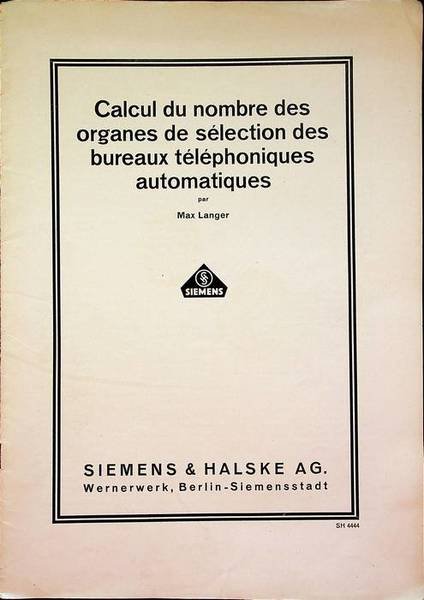 Calcul du nombre des organes de selection des bureau telephoniques …