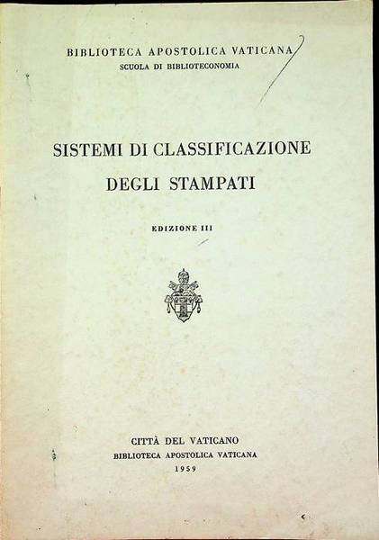 Sistemi di classificazione degli stampati.