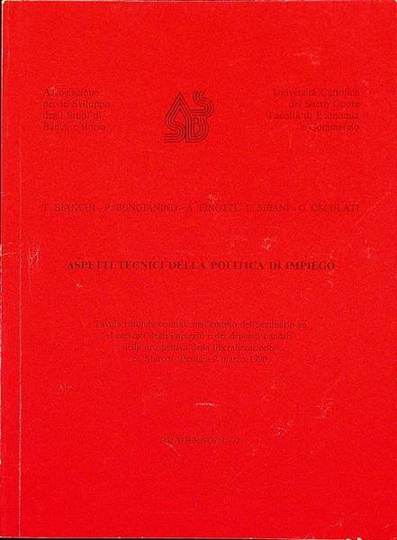 Aspetti tecnici della politica di impiego: tavola rotonda tenutasi nell'ambito …