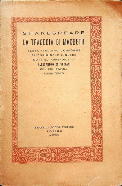 La tragedia di Macbeth.