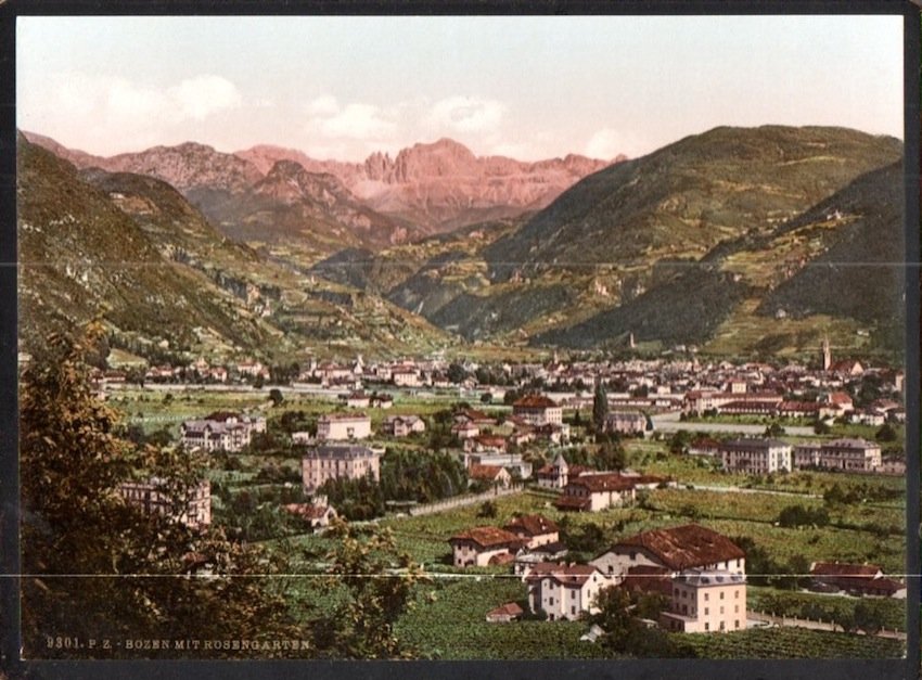 9301 P. Z. Bolzano mit Rosengarten.