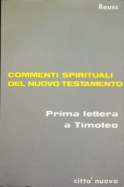 Prima lettera a Timoteo.
