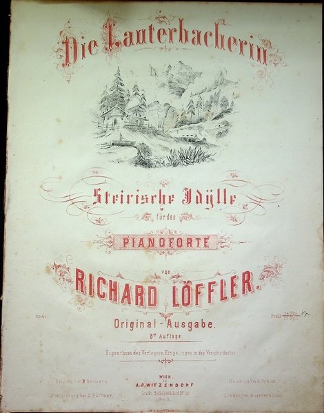 Die Lauterbacherin: Steirische Jdylle für das Pianaforte: op- 41.