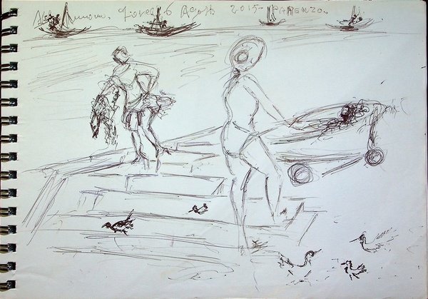 Album di disegni originali a china.