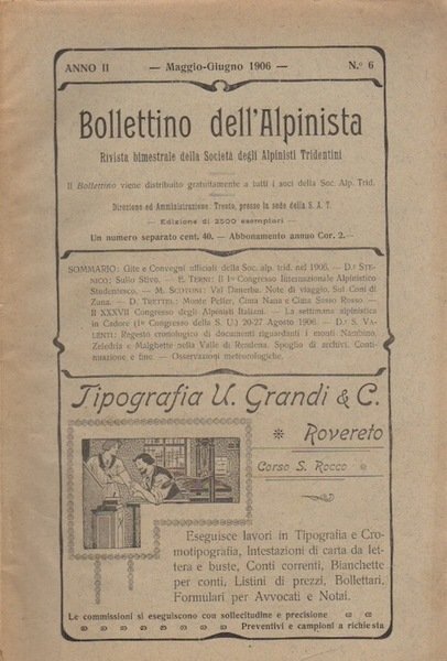 Bollettino dell'alpinista: rivista bimestrale della Società degli alpinisti tridentini: A. …