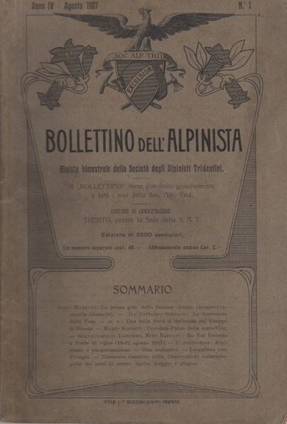 Bollettino dell'alpinista: rivista bimestrale della Società degli alpinisti tridentini: A. …