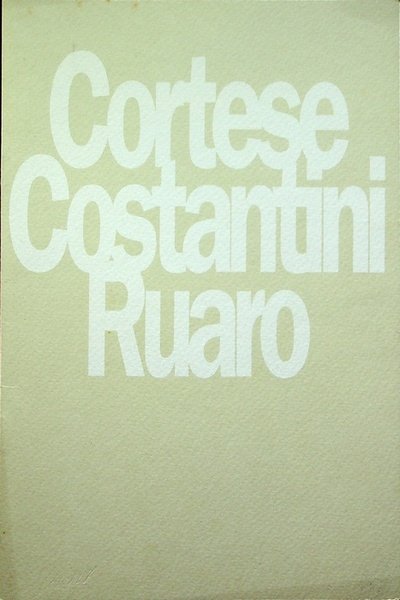 Ruggero Cortese, Sonia Costantini, Franco Ruaro.