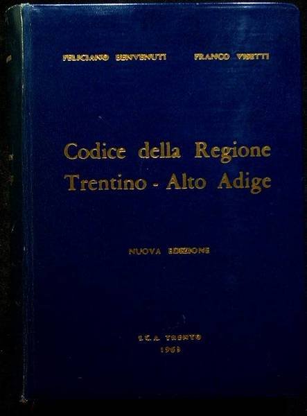 Codice della Regione TrentinoAlto Adige raccolta della legislazione