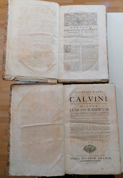 Johannis Kahl alias Calvini . Magnum lexicon juridicum: juris nimirum …