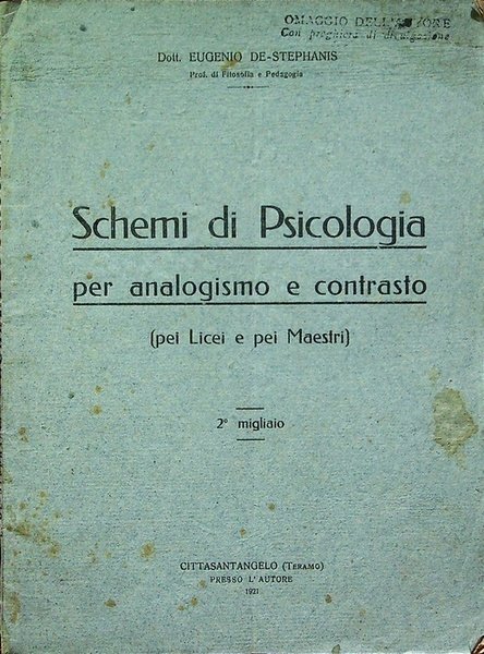Schemi di psicologia: per analogismo e contrasto: pei licei e …