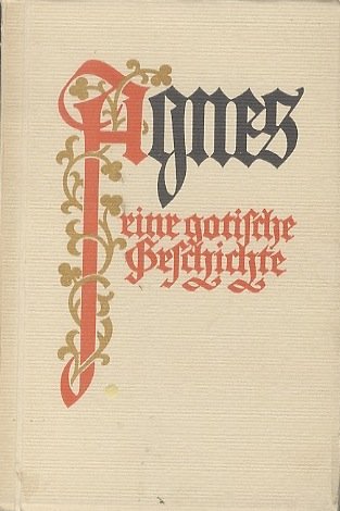 Agnes, eine gotische Geschichte von einer Domkirchen und einem Elendhaus, …
