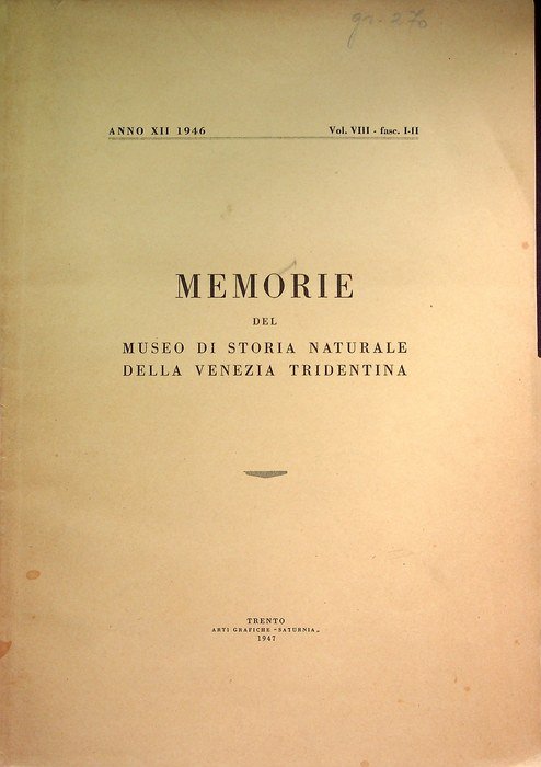 Analisi fitogeografica degli elementi floristici del bacino atesino.