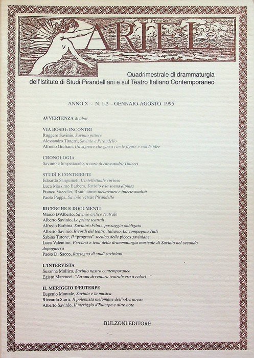 Ariel: quadrimestrale di drammaturgia dell'Istituto di studi pirandelliani e sul …