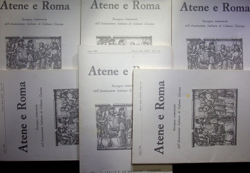 Atene e Roma: rassegna trimestrale dell'associazione italiana di cultura classica: … | Immagine principale