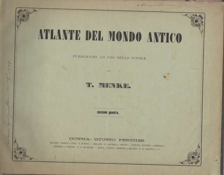 Atlante del mondo antico: pubblicato ad uso delle scuole del …