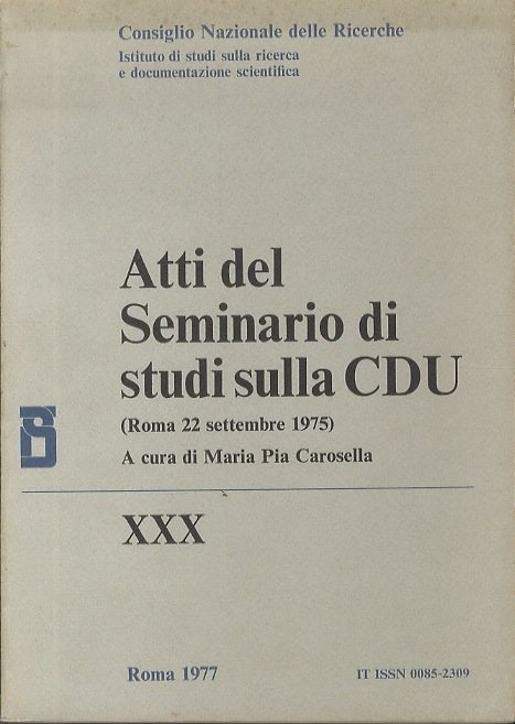 Atti del seminario di studi sulla CDU: Roma 22 settembre …