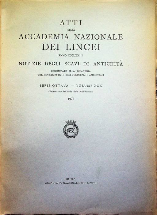 Atti della Accademia Nazionale dei Lincei: Anno CCCLXXIII; Notizie degli …