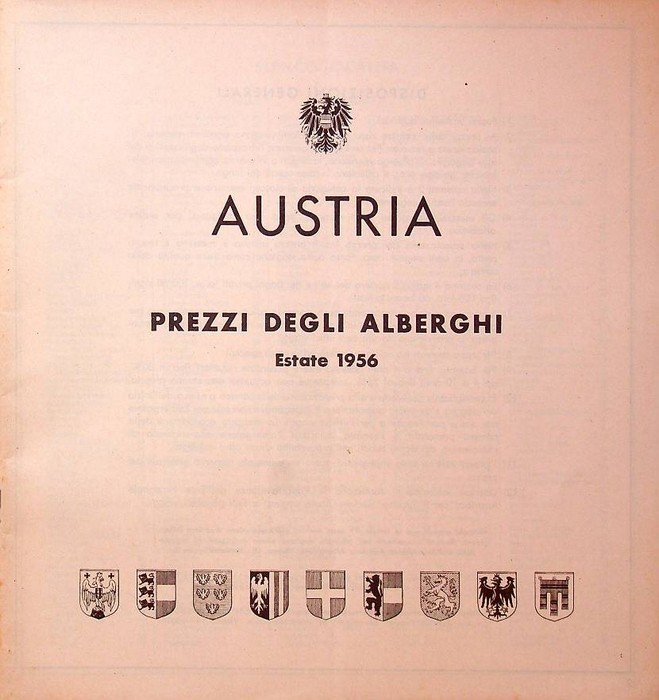 Austria, prezzi degli alberghi, estate 1956. | Immagine principale