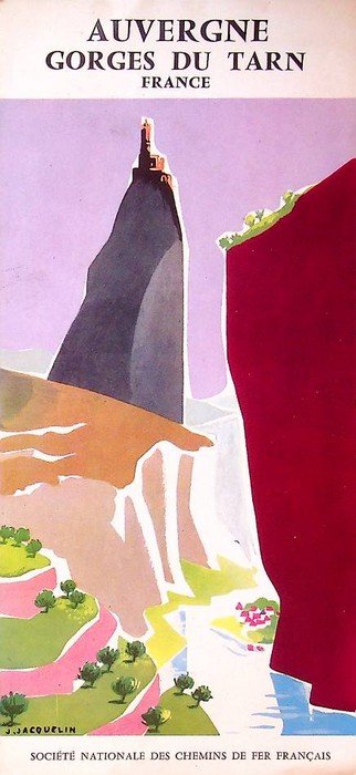 Auvergne Gorges du Tarn, France, SociÃ¨tÃ¨ nationale des chemis de …
