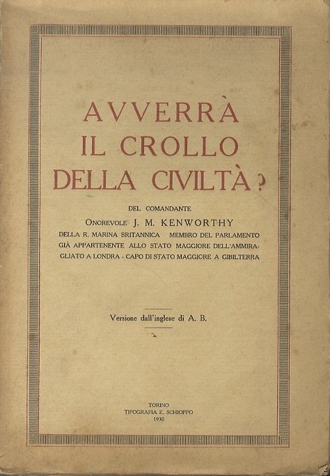 AvverrÃ il crollo della civiltÃ ?