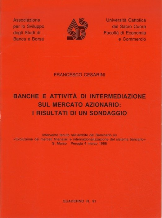 Banche e attività di intermediazione sul mercato azionario: i risultati …