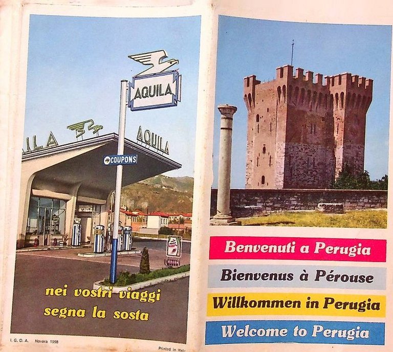 Benvenuti a Perugia, Bienvenus Ã  PÃ¨rouse, Willkokommen in Perugia, Welcome to Perugia (FranÃ§ais, Deutsch, English, Italiano).