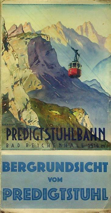Bergrundsicht vom Predigtstuhl: Predigtstuhlbahn, Bad Reichenhall: 1614 m.