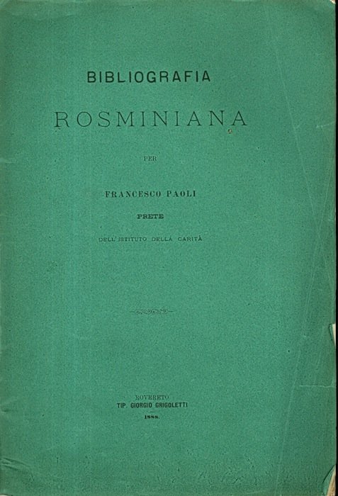 Bibliografia rosminiana.