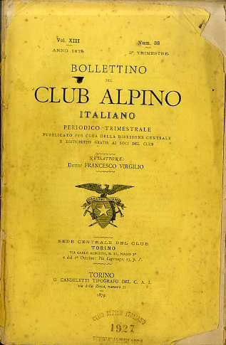 Bollettino del Club Alpino Italiano.