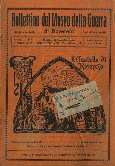 Bollettino del museo della guerra di Rovereto.