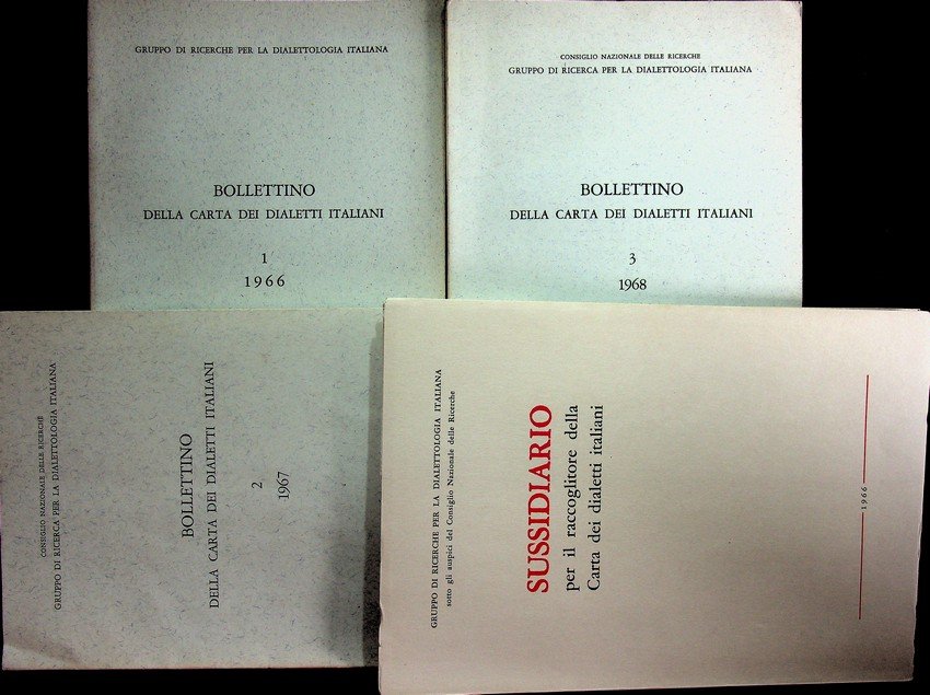 Bollettino della Carta dei dialetti italiani: 1 (1966); 2 (1967); …