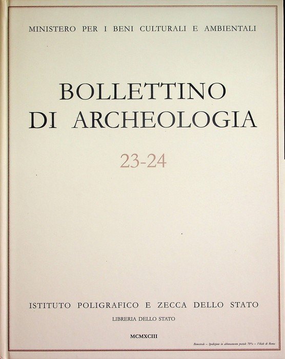 Bollettino di archeologia: 23-24 (1993).