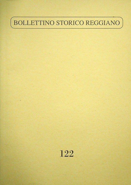 Bollettino storico reggiano: N. 122 (A. XXXVII, aprile 2004). | Immagine principale